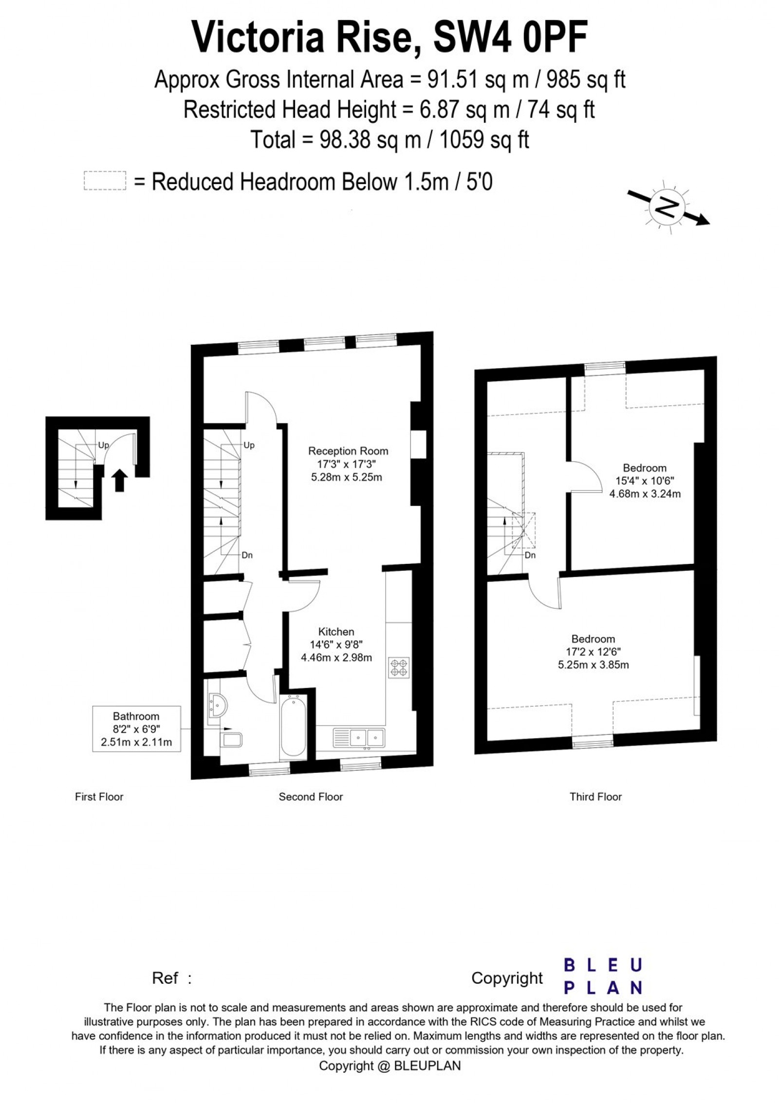 Floorplan for Victoria Rise, London, SW4