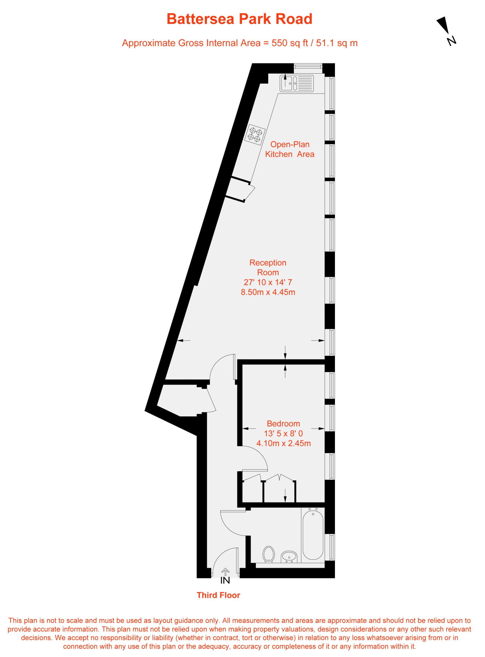 Floorplan for Battersea Park Road, London, SW11