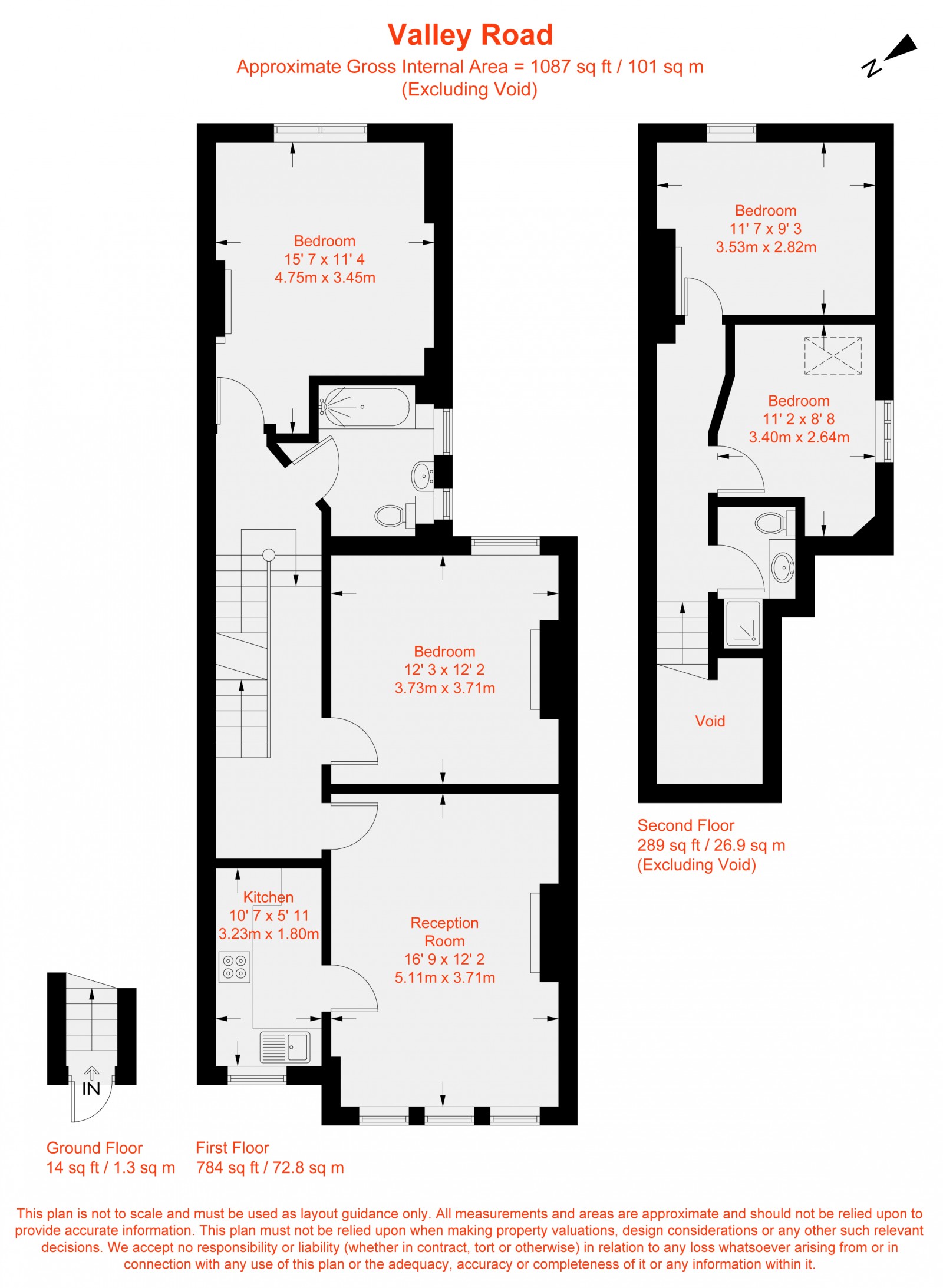Floorplan for Valley Road, London, SW16