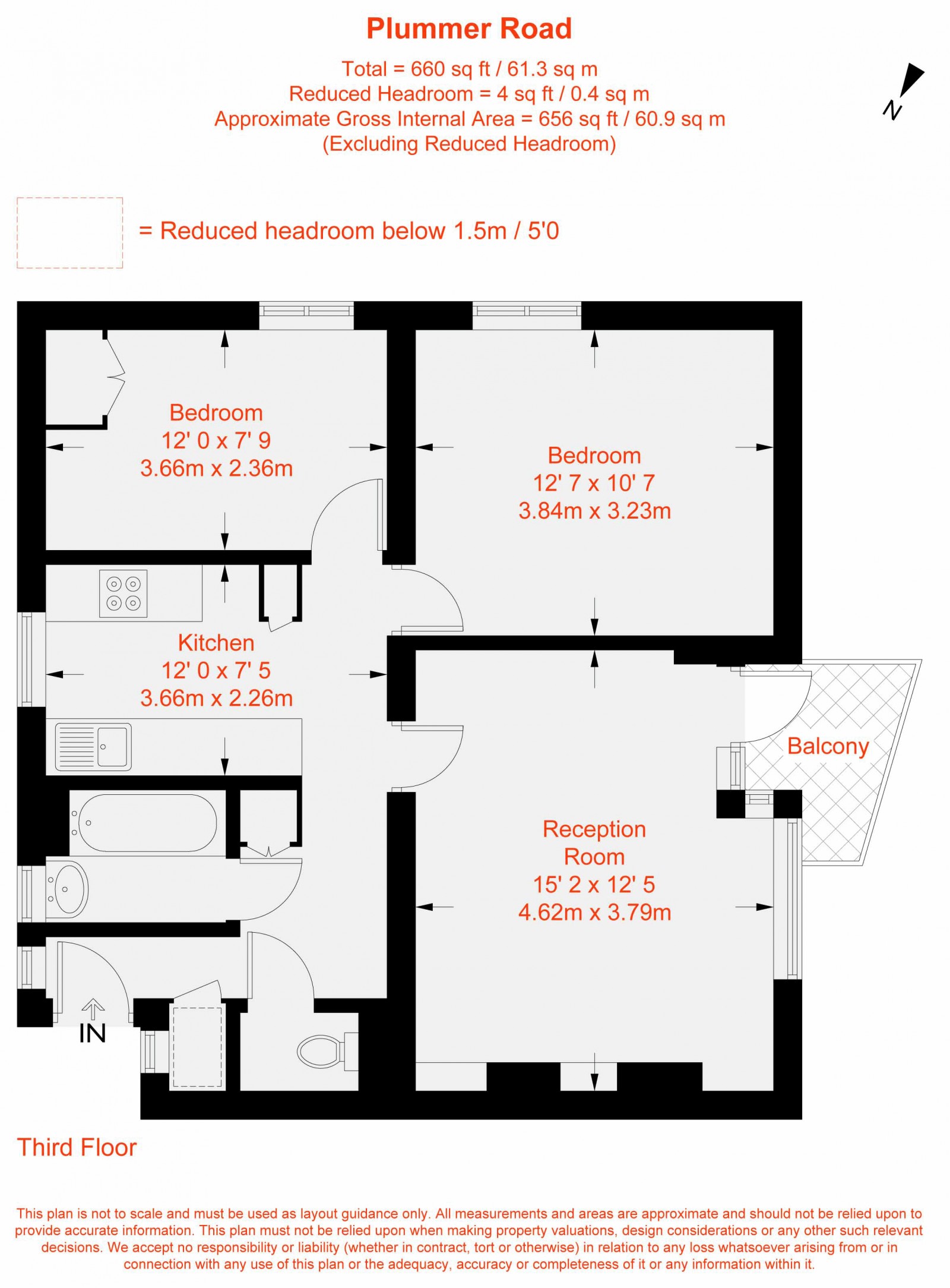 Floorplan for Plummer Road, London, SW4