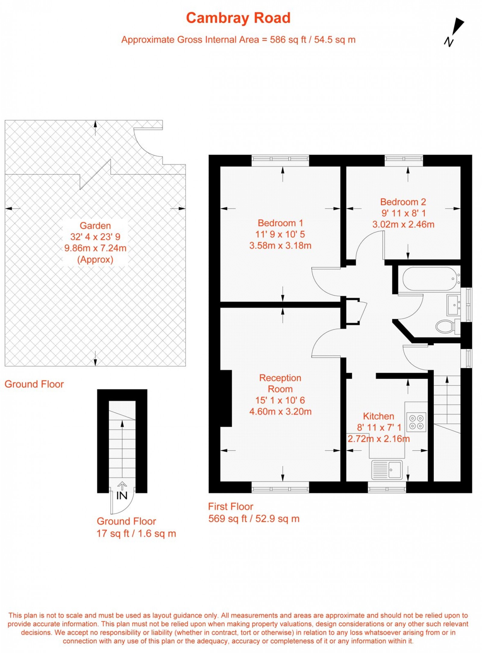 Floorplan for Cambray Road, London, SW12