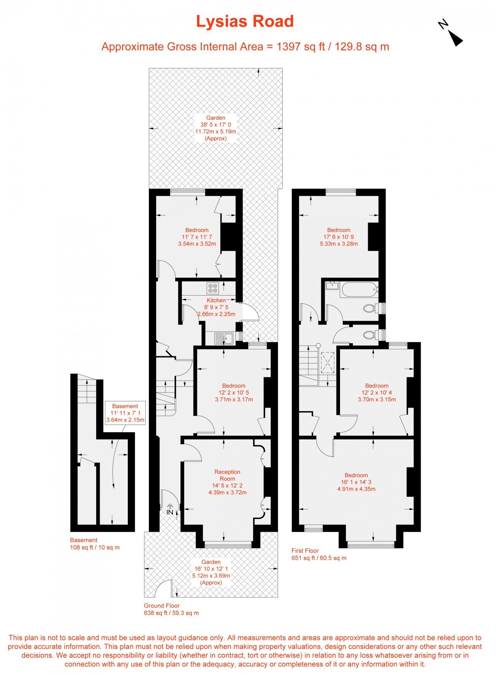 Floorplan for Lysias Road, Balham, SW12