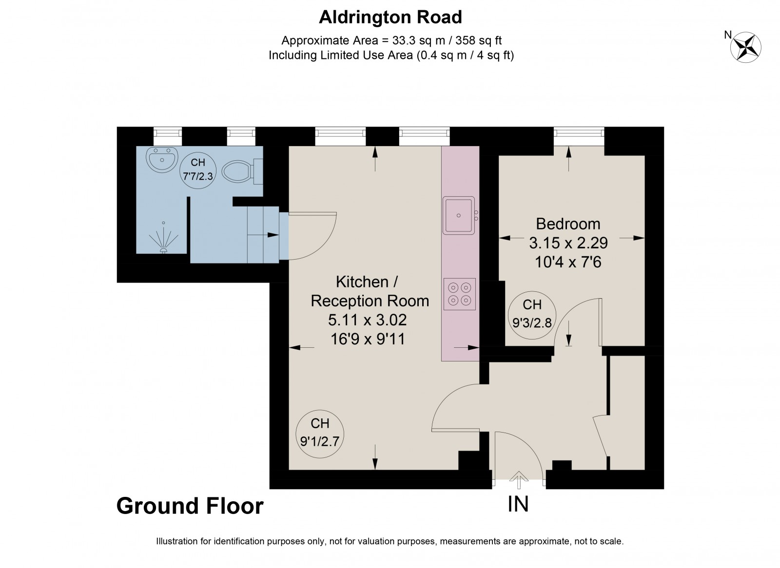 Floorplan for Aldrington Road, London, SW16