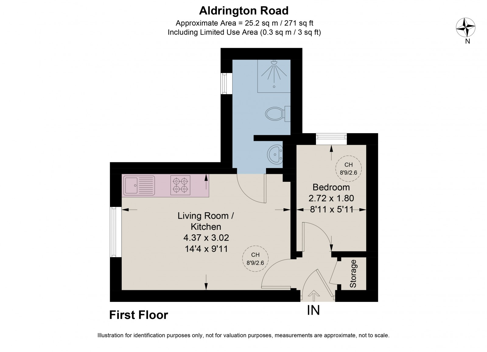 Floorplan for Aldrington Road, London, SW16