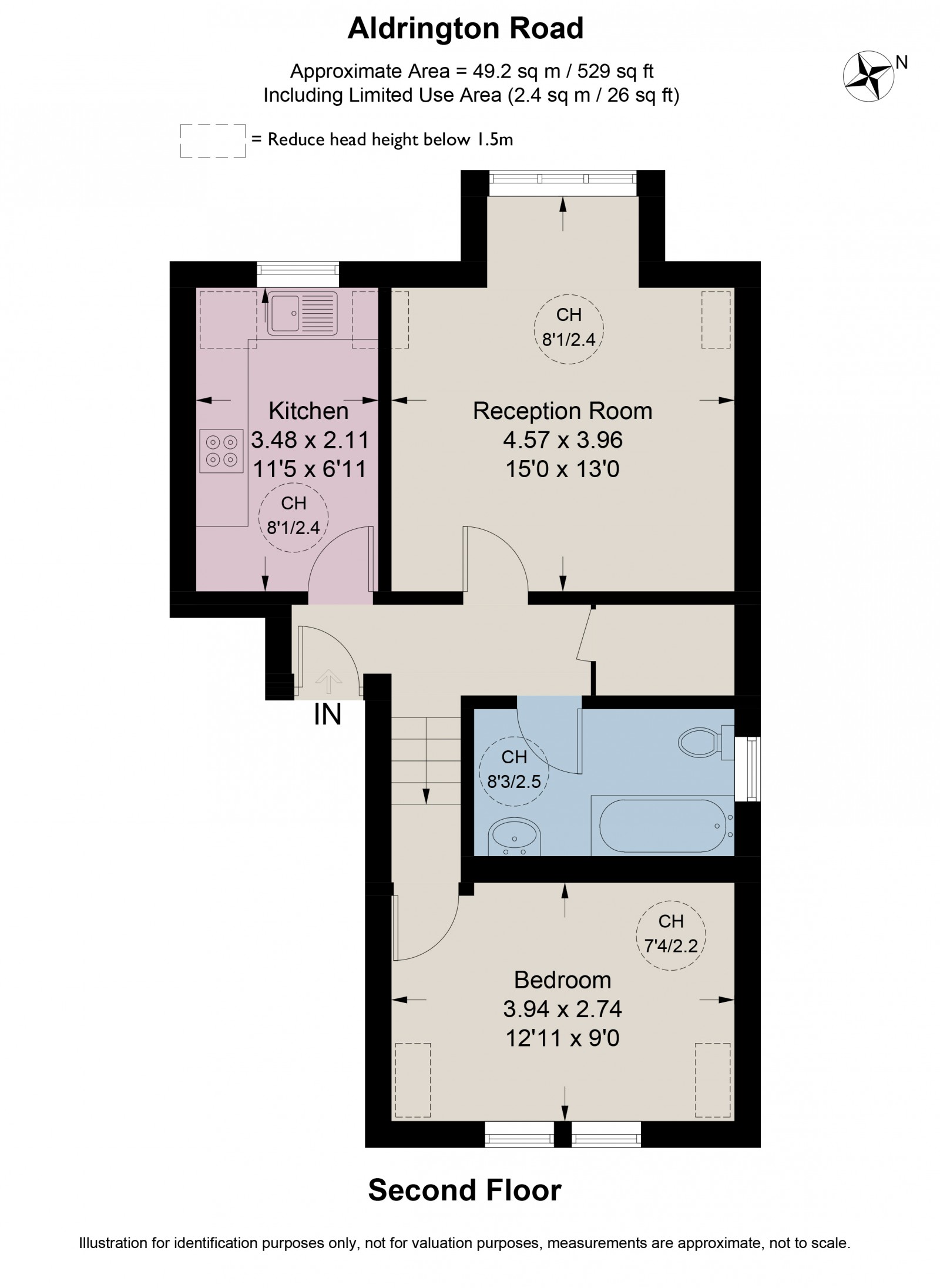 Floorplan for Aldrington Road, London, SW16