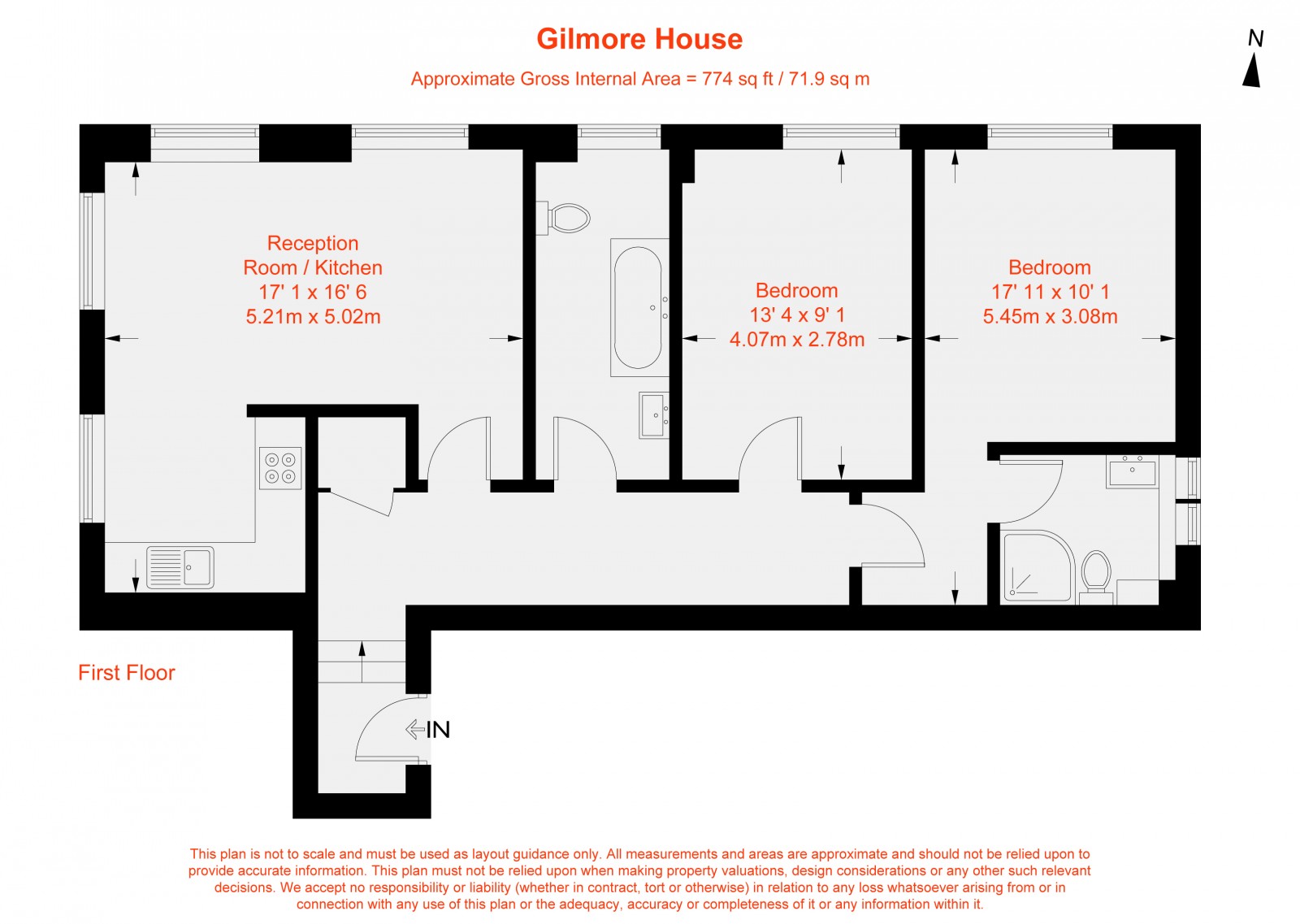 Floorplan for Gilmore House, 113 Clapham Common Northside, SW4