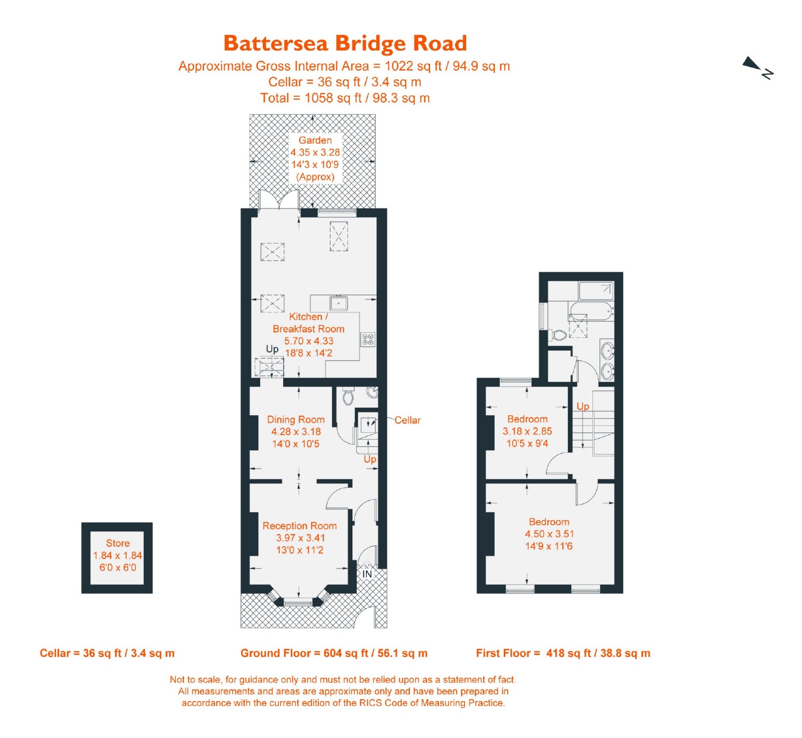Floorplan for Battersea Bridge Road, Battersea, SW11