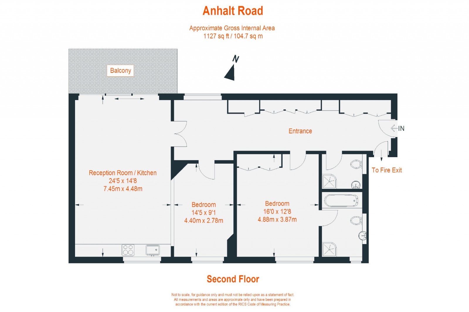 Floorplan for Anhalt Road, London, SW11