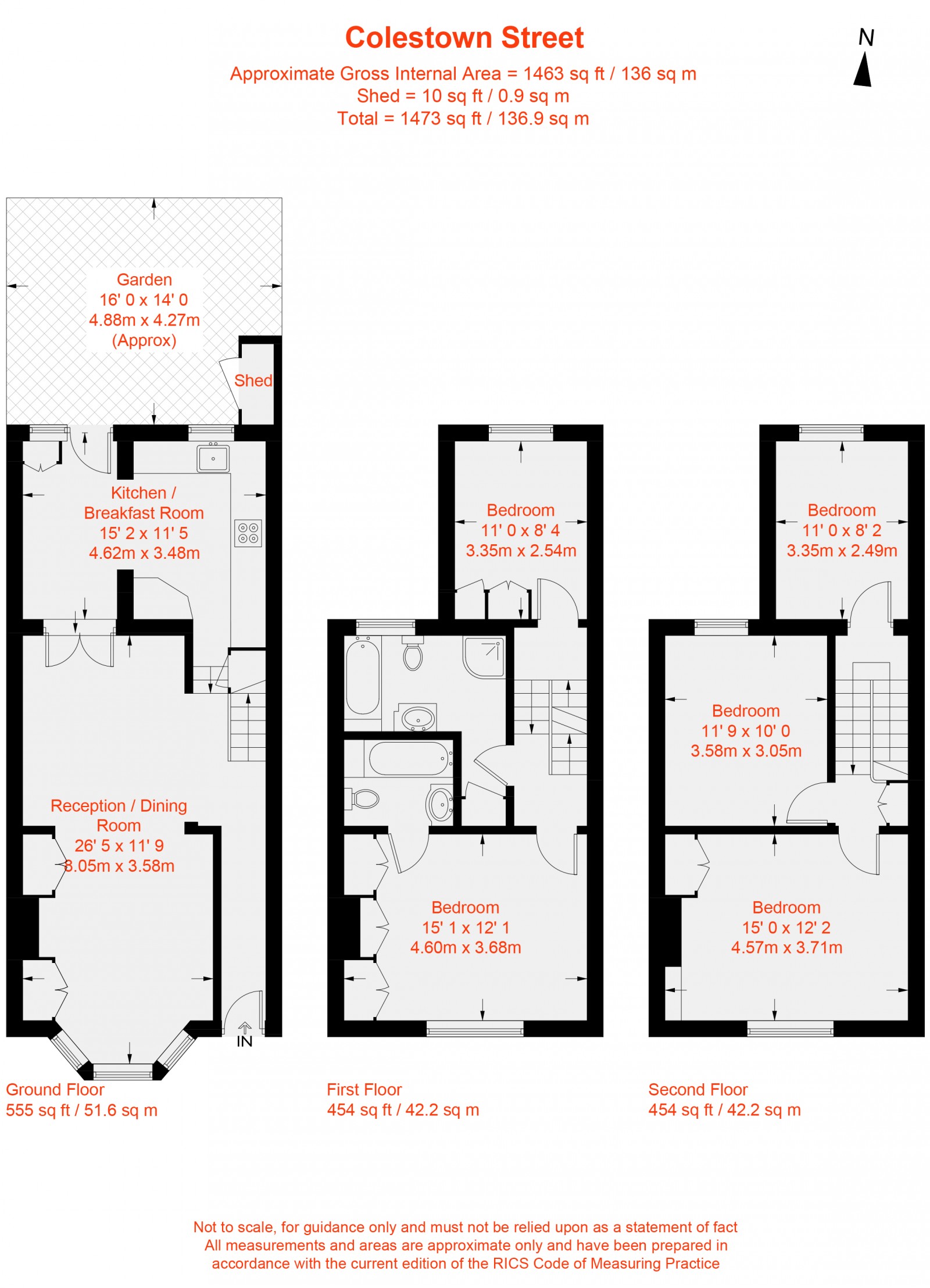 Floorplan for Colestown Street, London, SW11