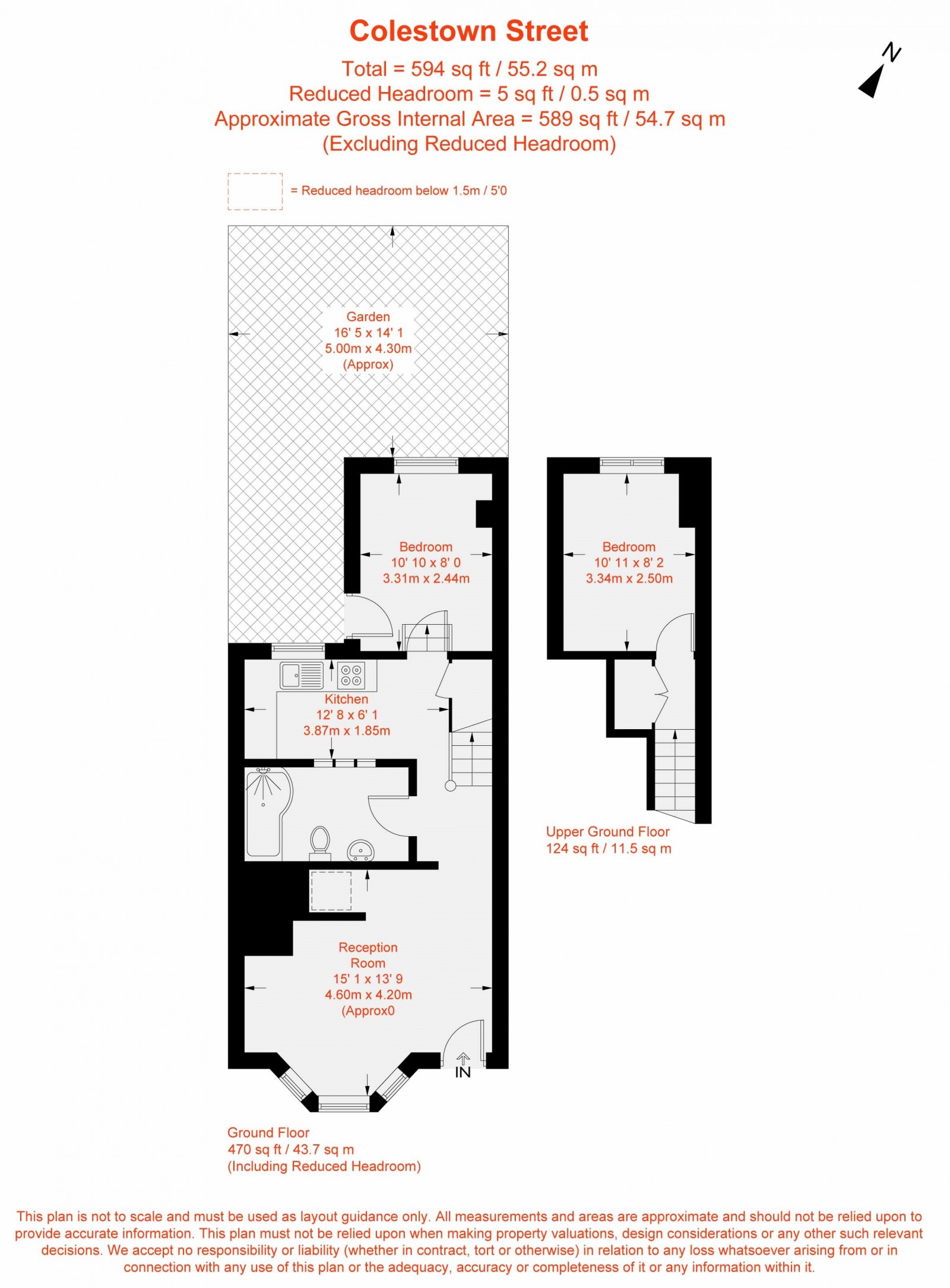 Floorplan for Colestown Street, London, SW11