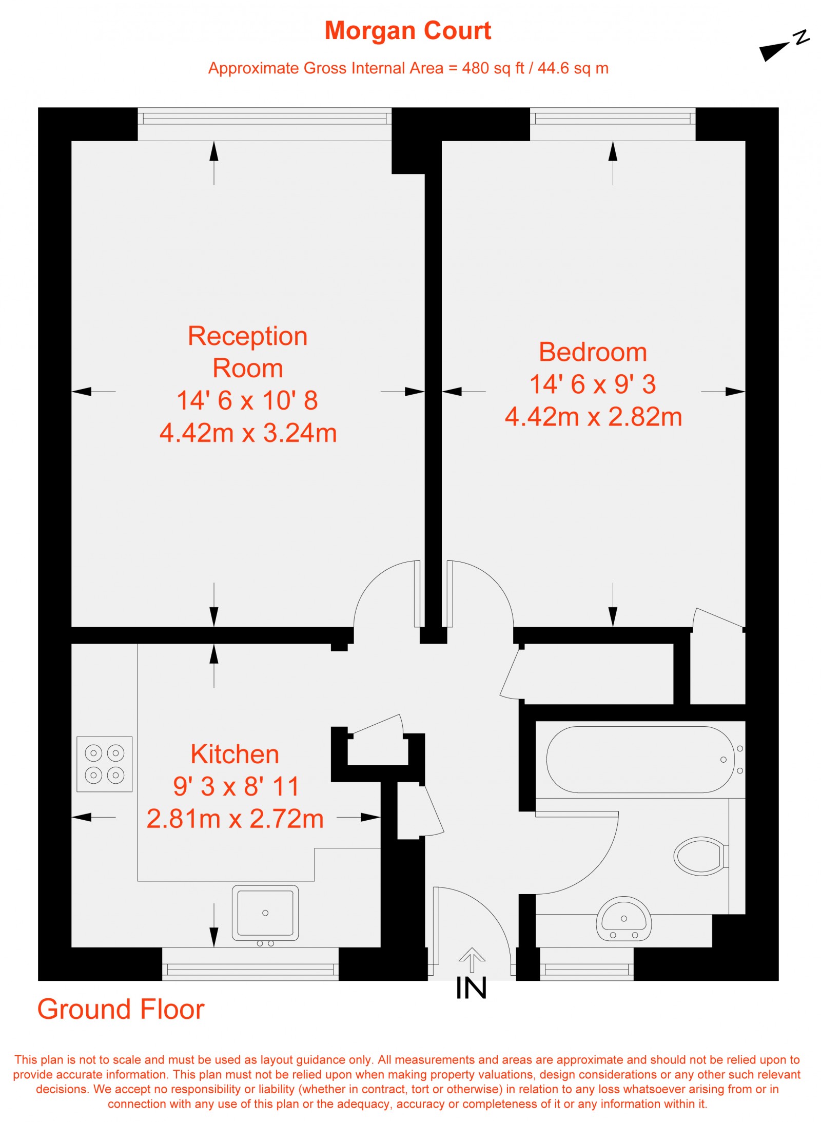 Floorplan for Morgan Court, Battersea High Street, SW11