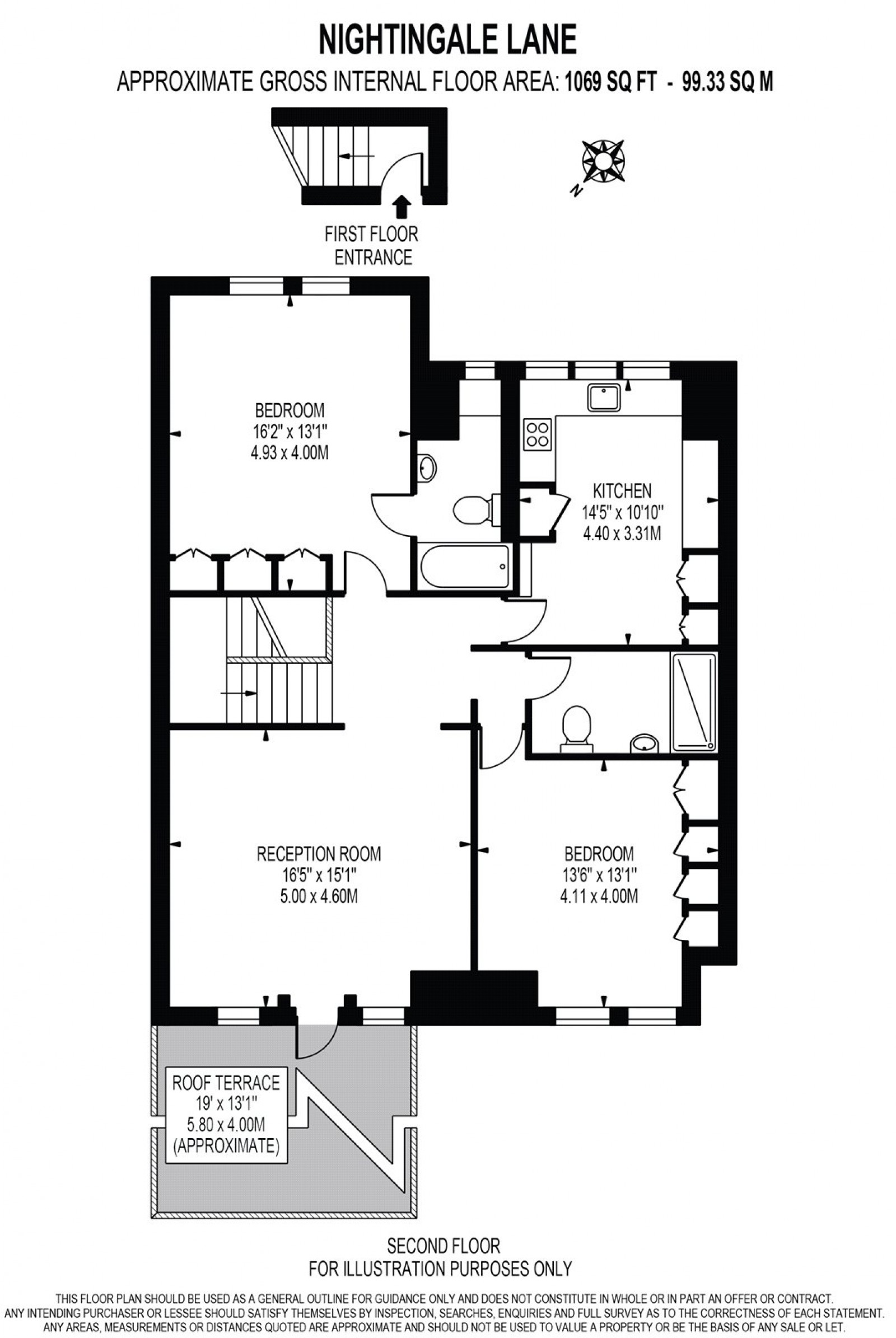 Floorplan for Nightingale Lane, London, SW12
