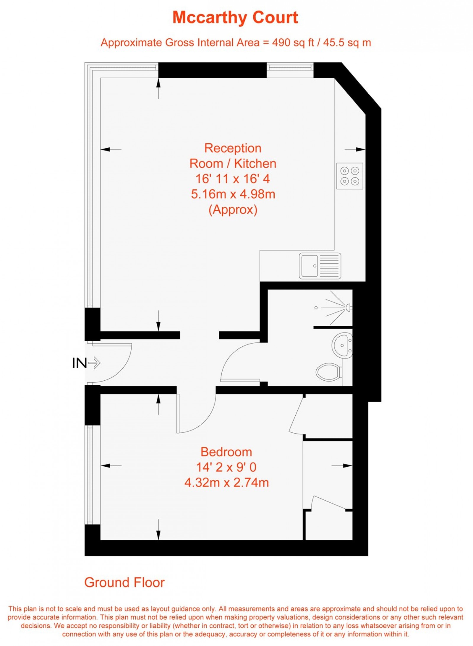 Floorplan for McCarthy Court, Banbury Street, SW11