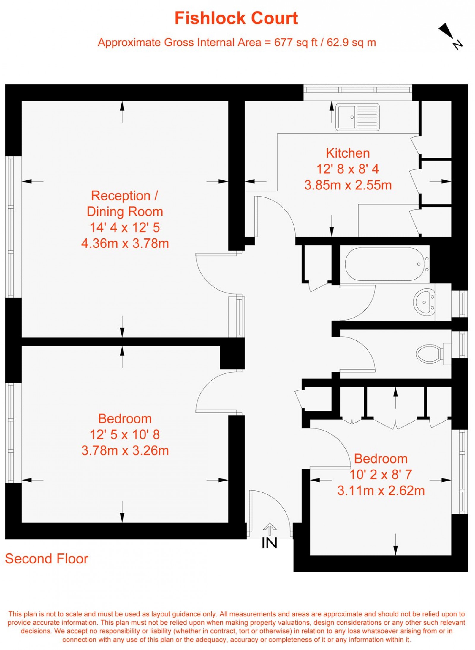 Floorplan for Fishlock Court, Paradise Road, SW4