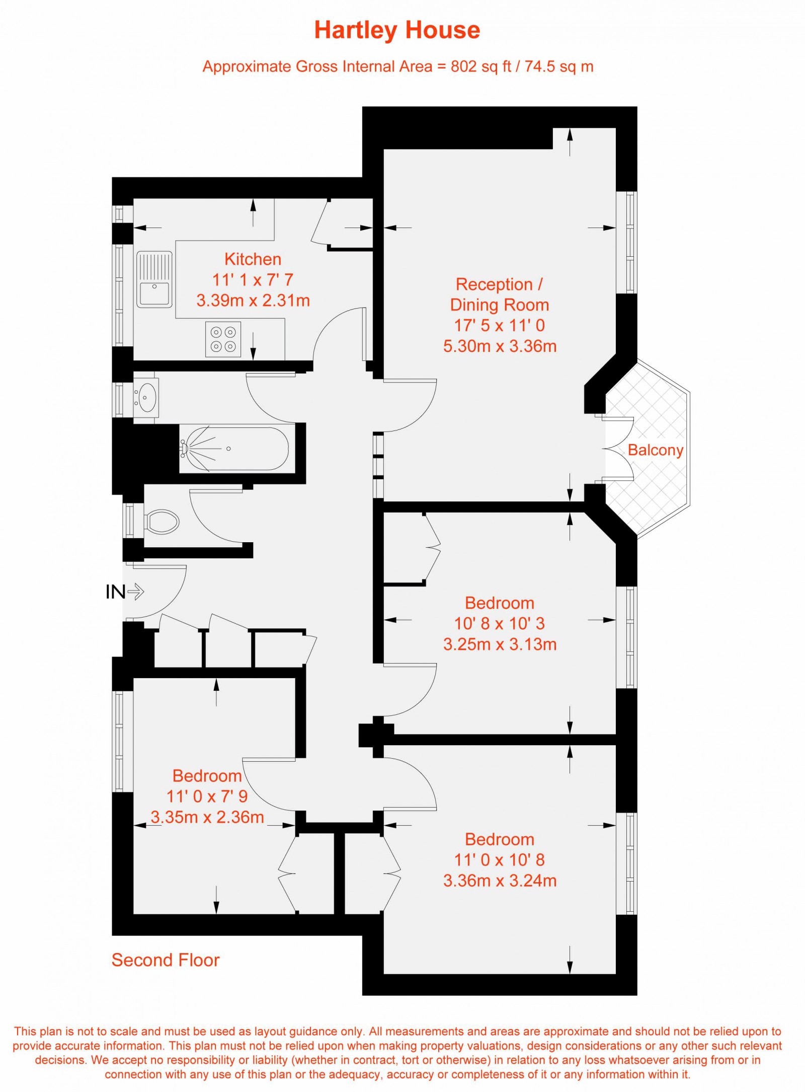 Floorplan for Toland Square, London, SW15
