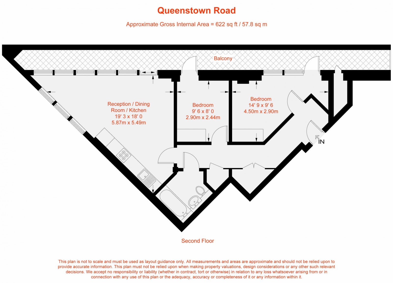 Floorplan for Queenstown Road, London, SW8