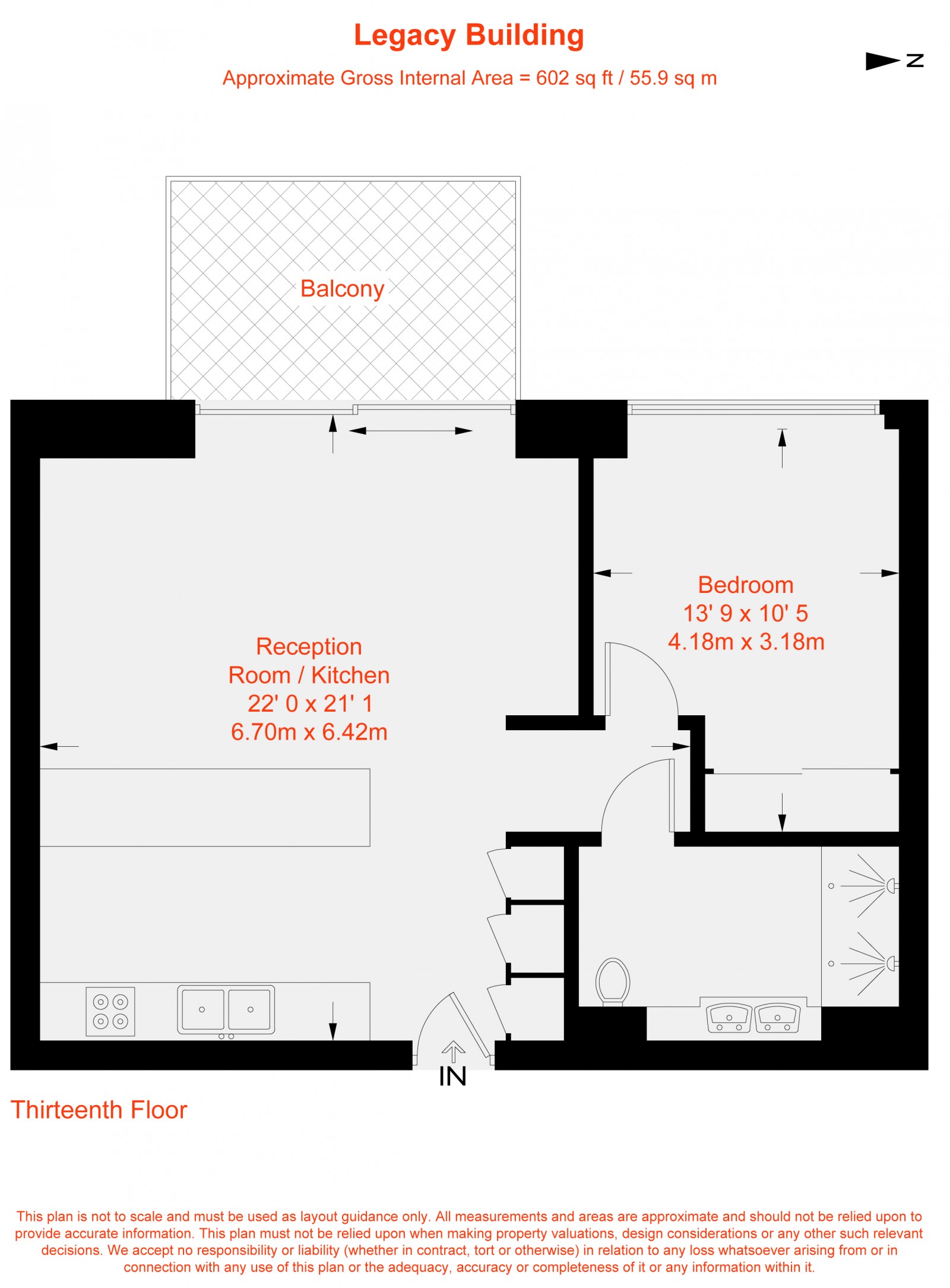 Floorplan for Legacy Building, Embassy Gardens, SW11