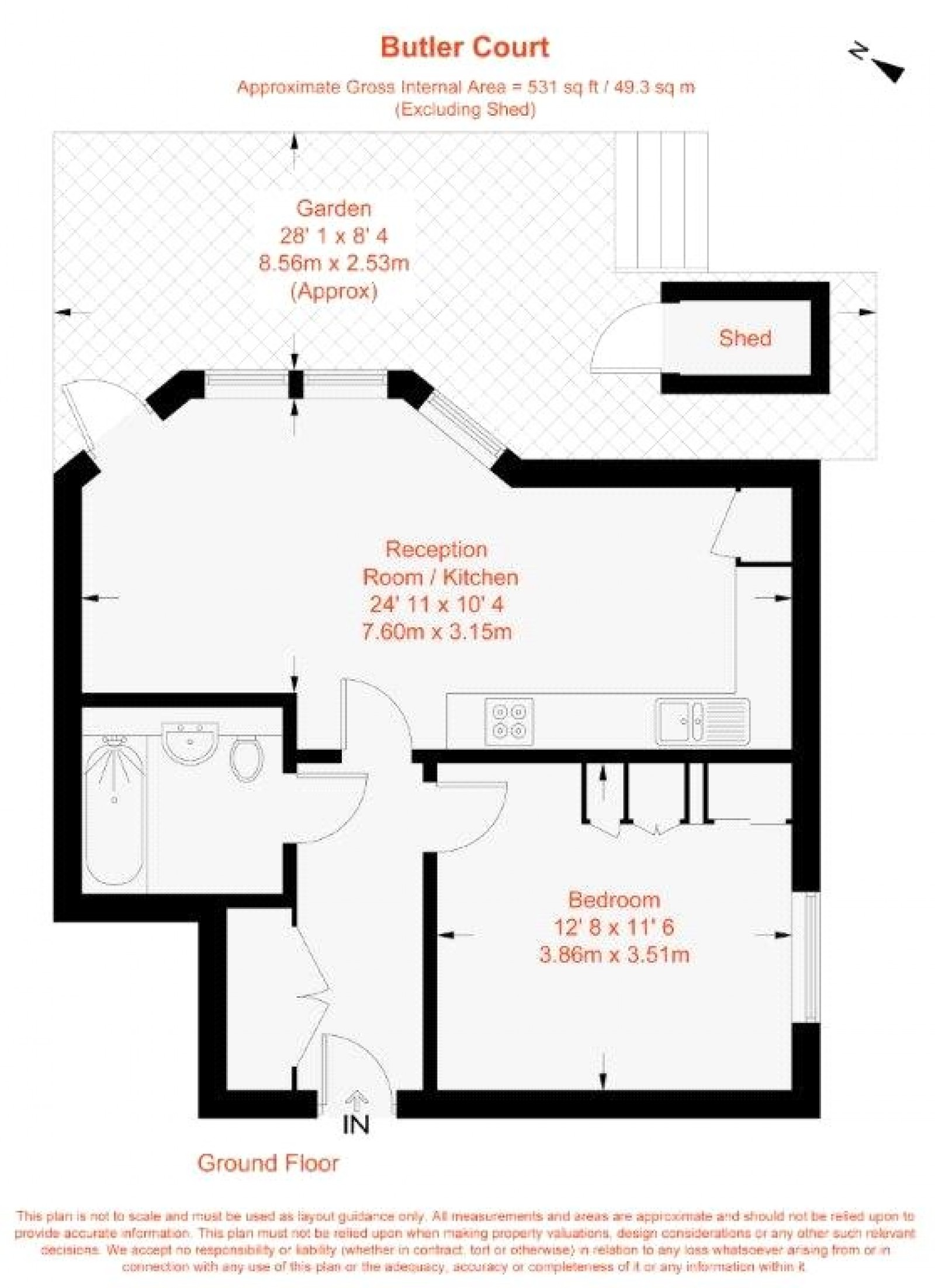 Floorplan for Hyde Lane, London, SW11