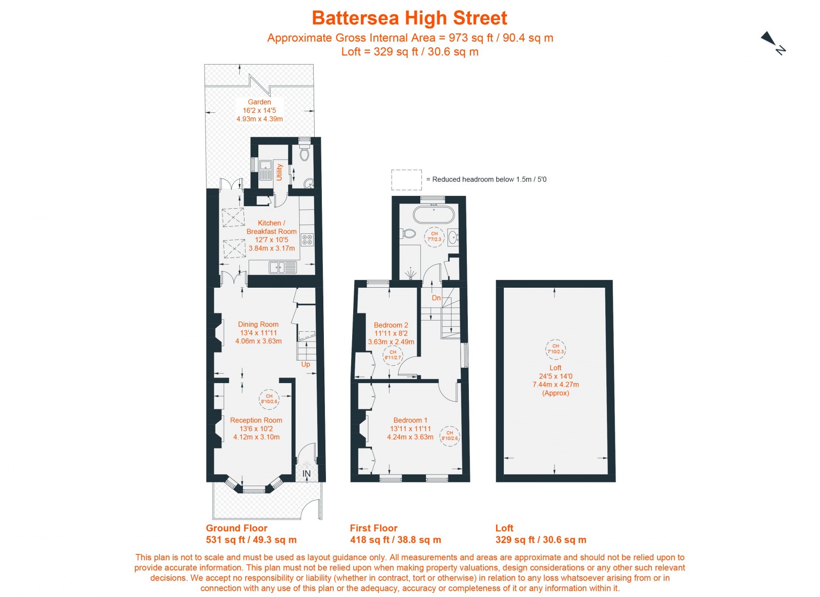 Floorplan for Battersea High Street, Battersea, SW11
