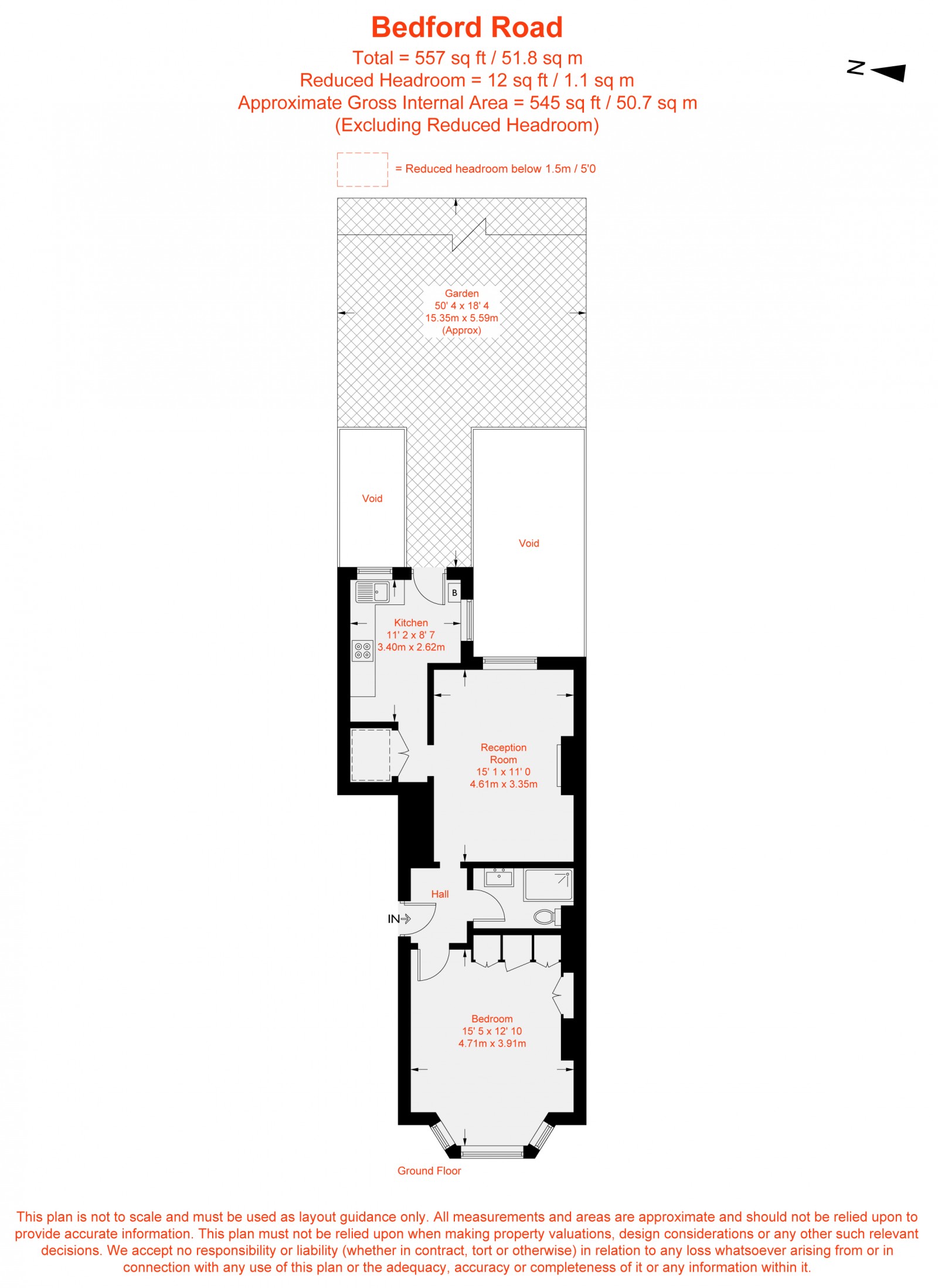 Floorplan for Bedford Road, London, SW4