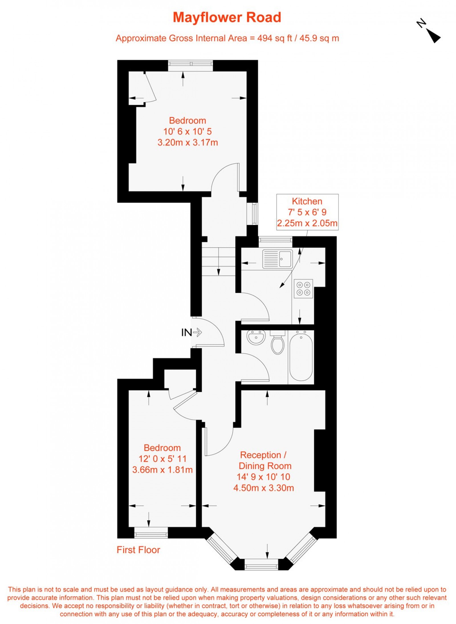 Floorplan for Mayflower Road, London, SW9