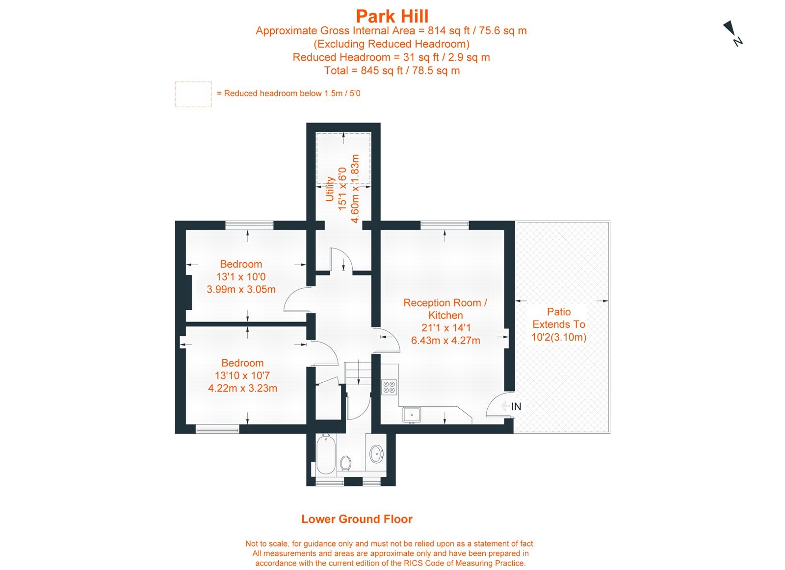 Floorplan for Park Hill, Clapham, SW4