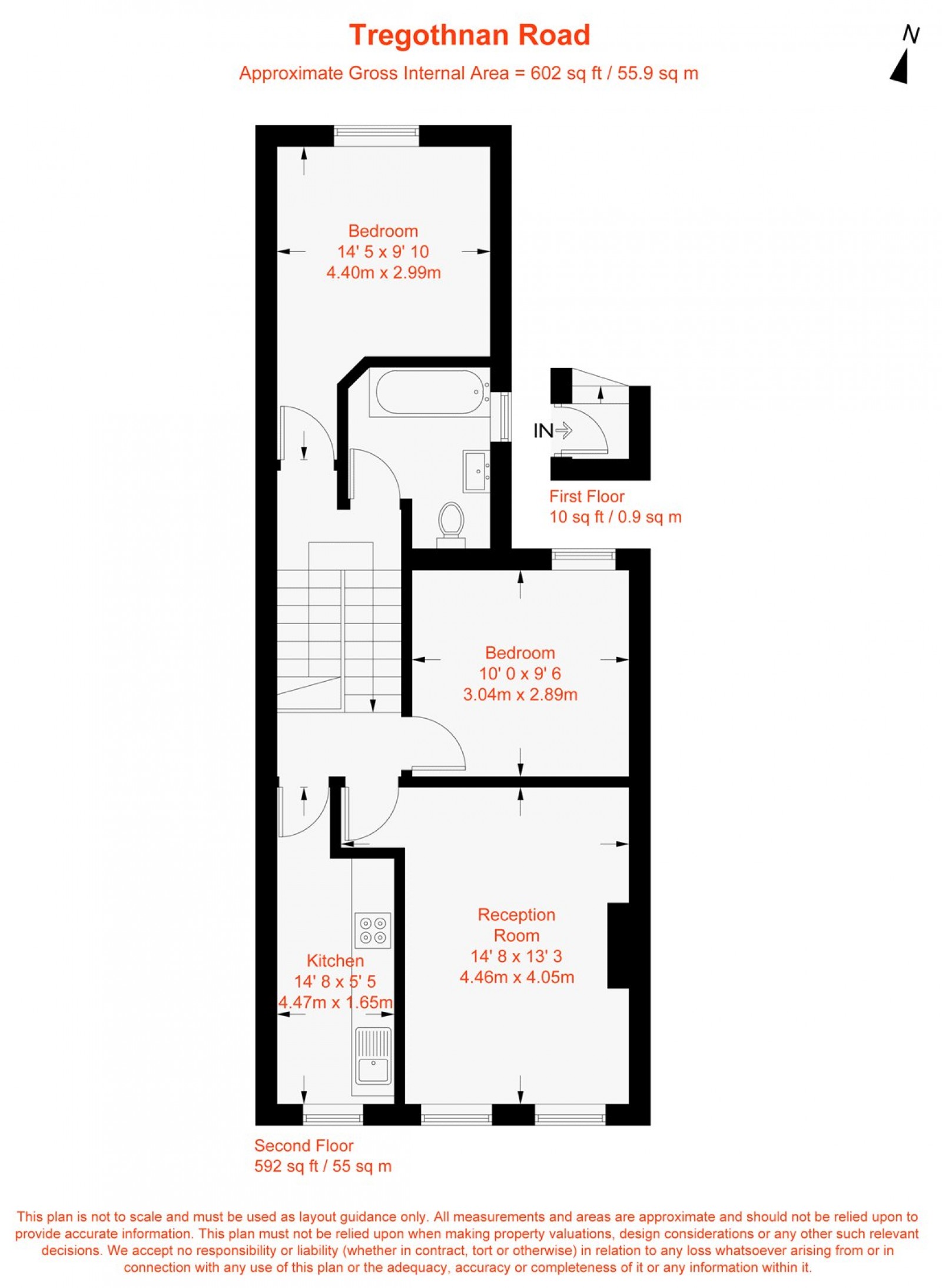 Floorplan for Tregothnan Road, Clapham, SW9