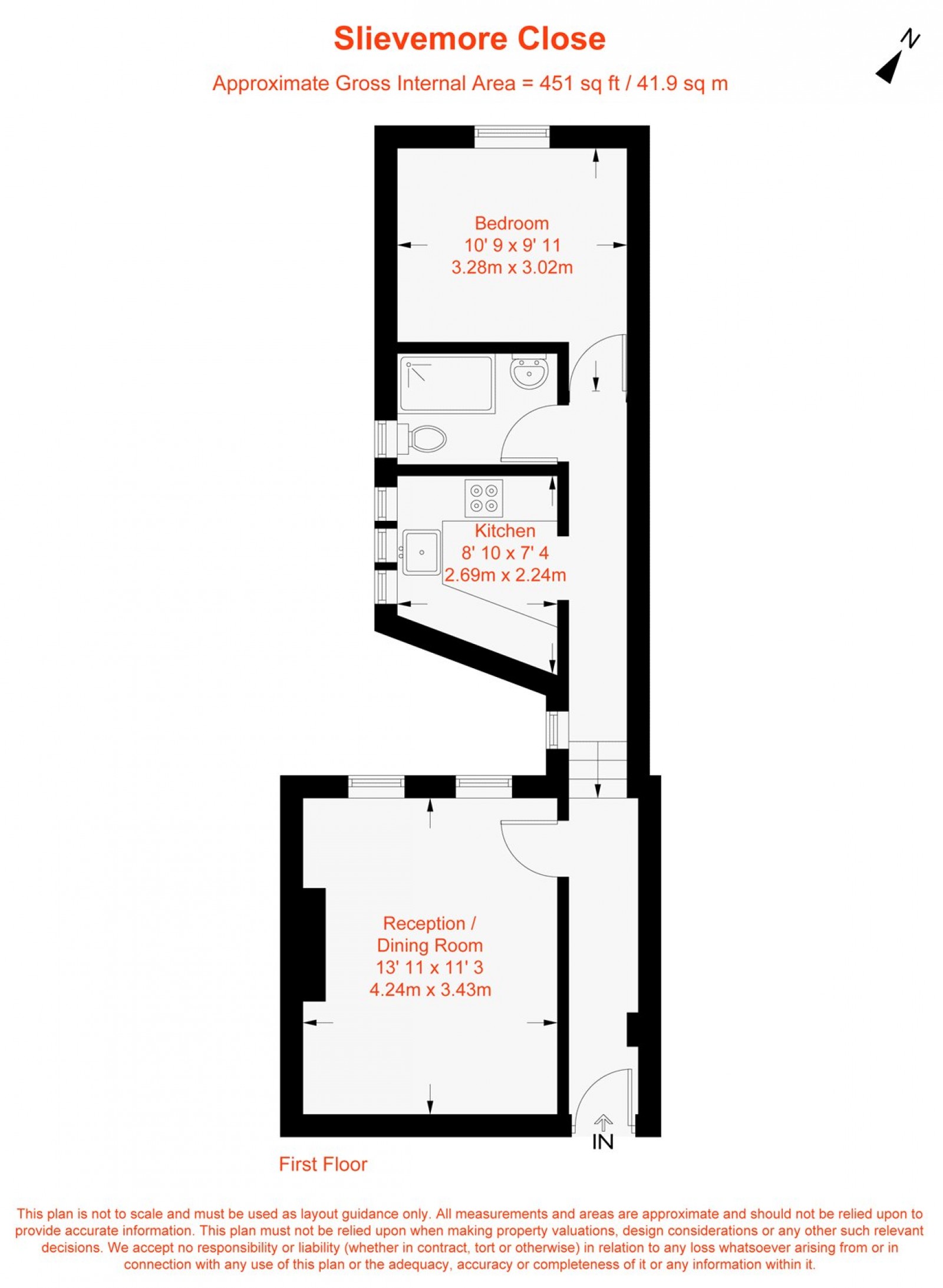 Floorplan for Slievemore Close, London, SW4
