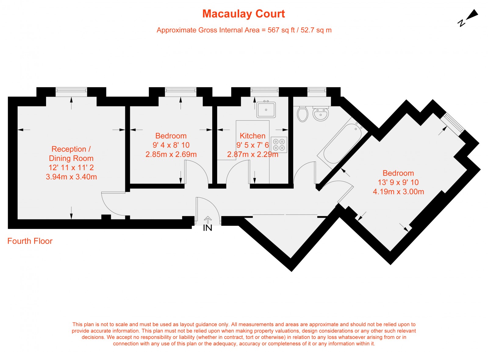 Floorplan for Macaulay Court, London, SW4