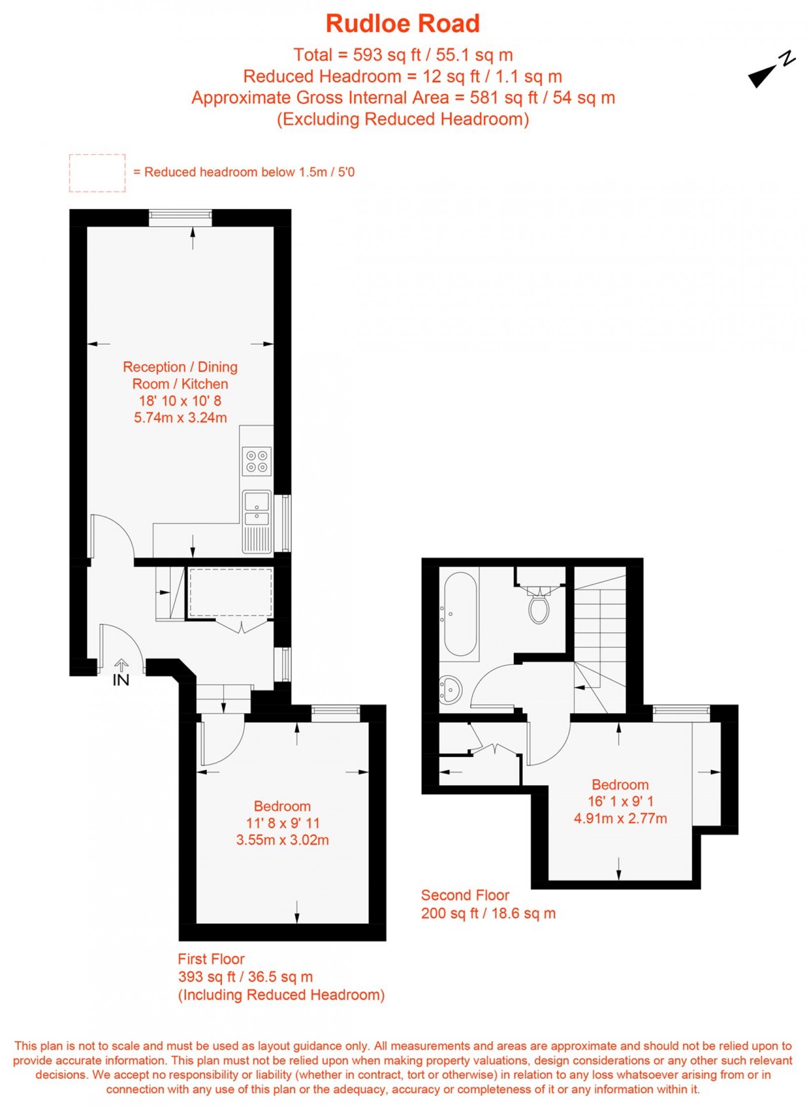 Floorplan for Rudloe Road, London, SW12