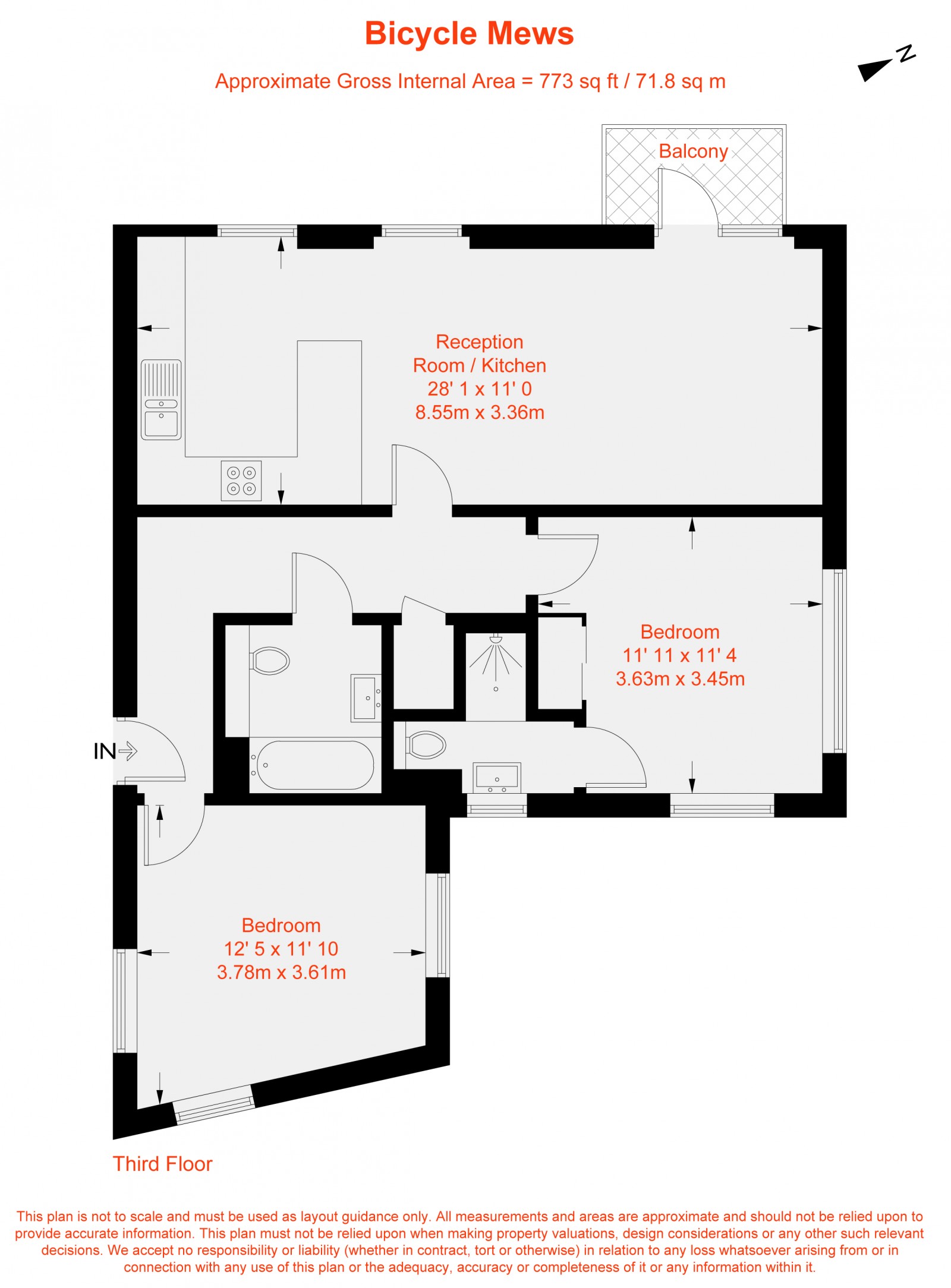 Floorplan for Bicycle Mews, London, SW4