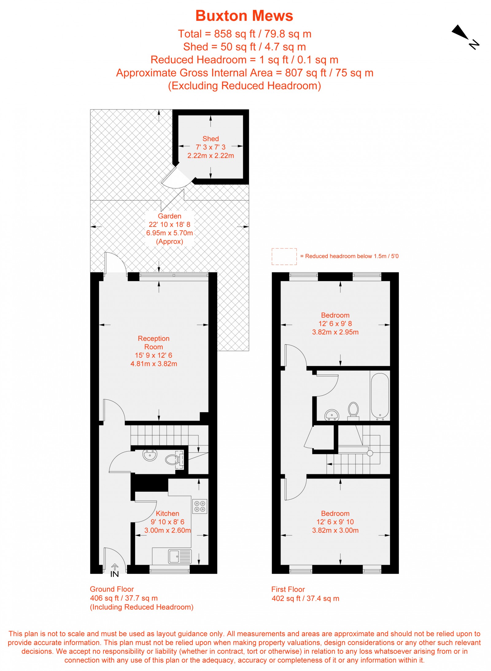 Floorplan for Buxton Mews, Larkhall Lane, SW4