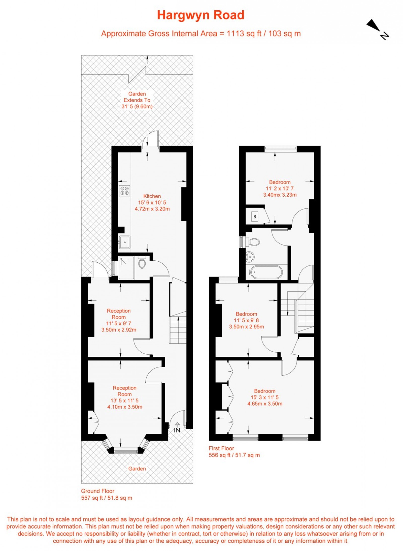 Floorplan for Hargwyne Street, London, SW9