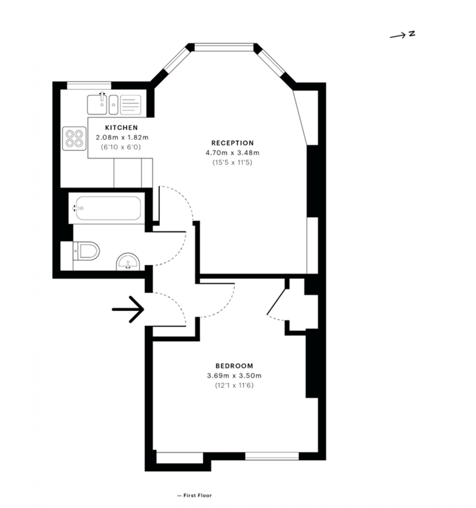 Floorplan for Gauden Road, London, SW4