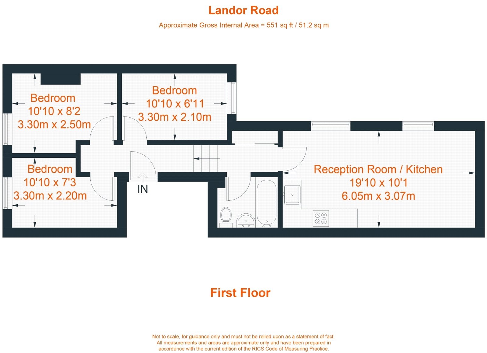 Floorplan for Landor Road, Clapham, SW9