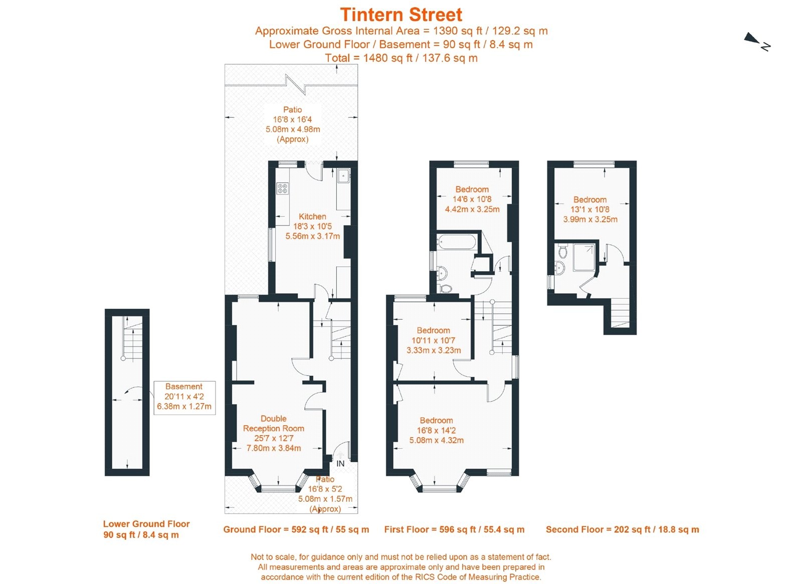 Floorplan for Tintern Street, London, SW4