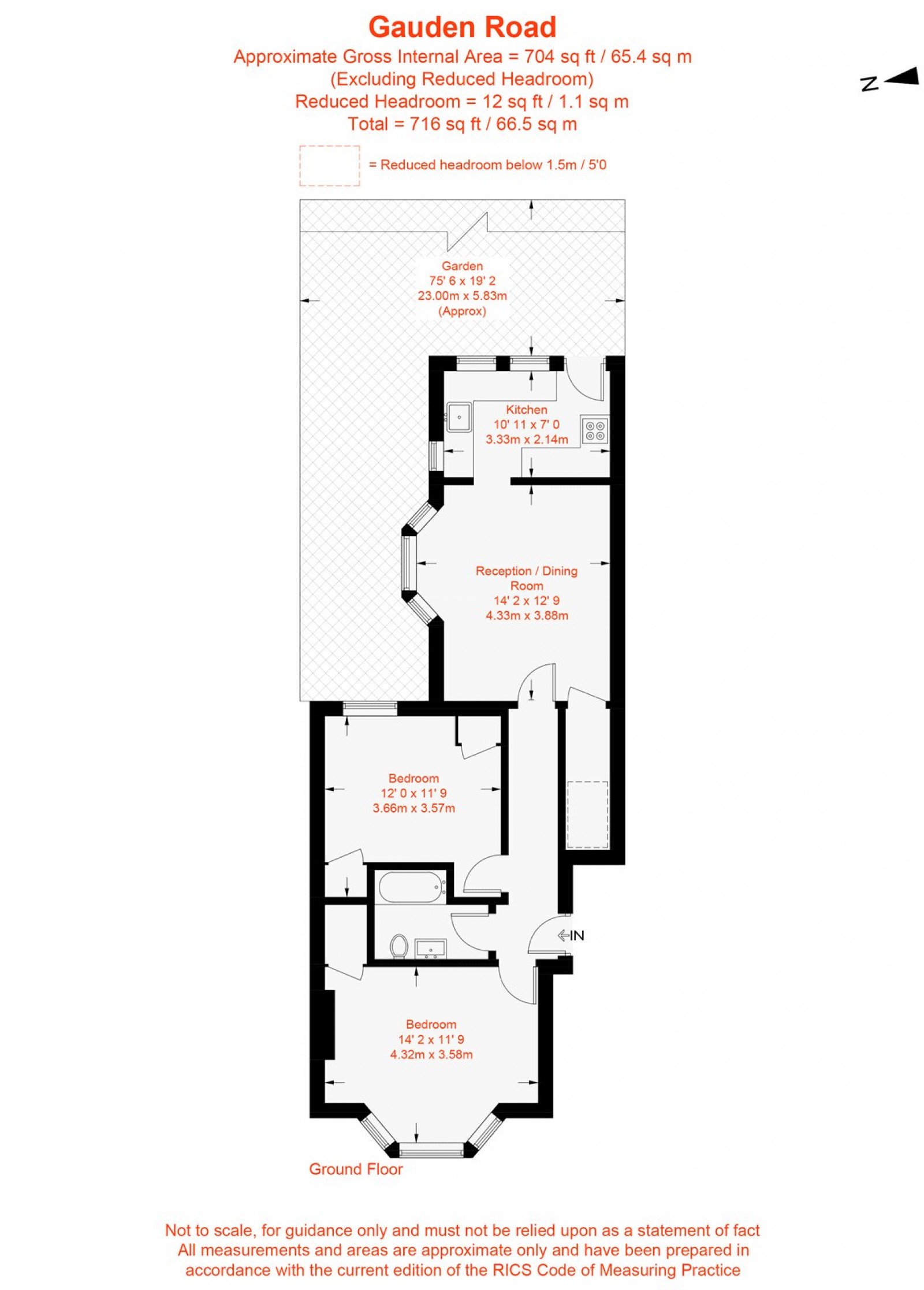 Floorplan for Gauden Road, Clapham, SW4