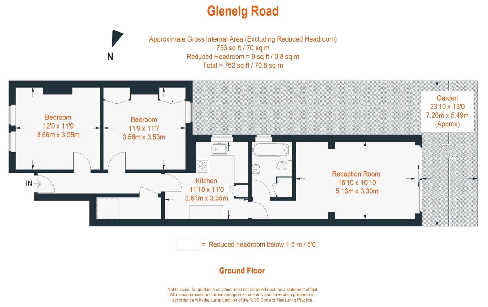 Floorplan for Glenelg Road, London, SW2