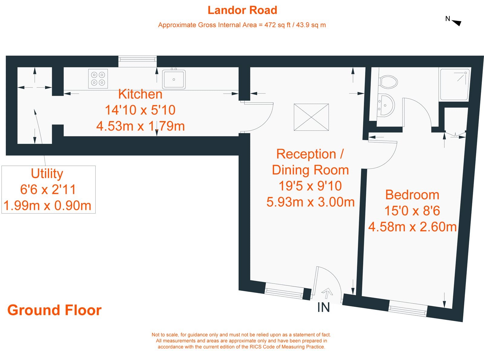 Floorplan for Landor Road, London, SW9