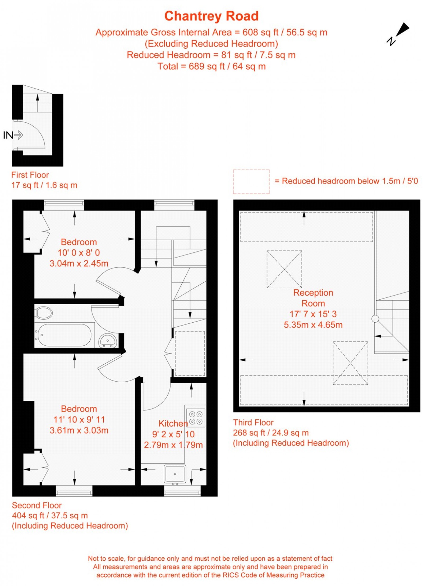 Floorplan for Chantrey Road, Stockwell, SW9