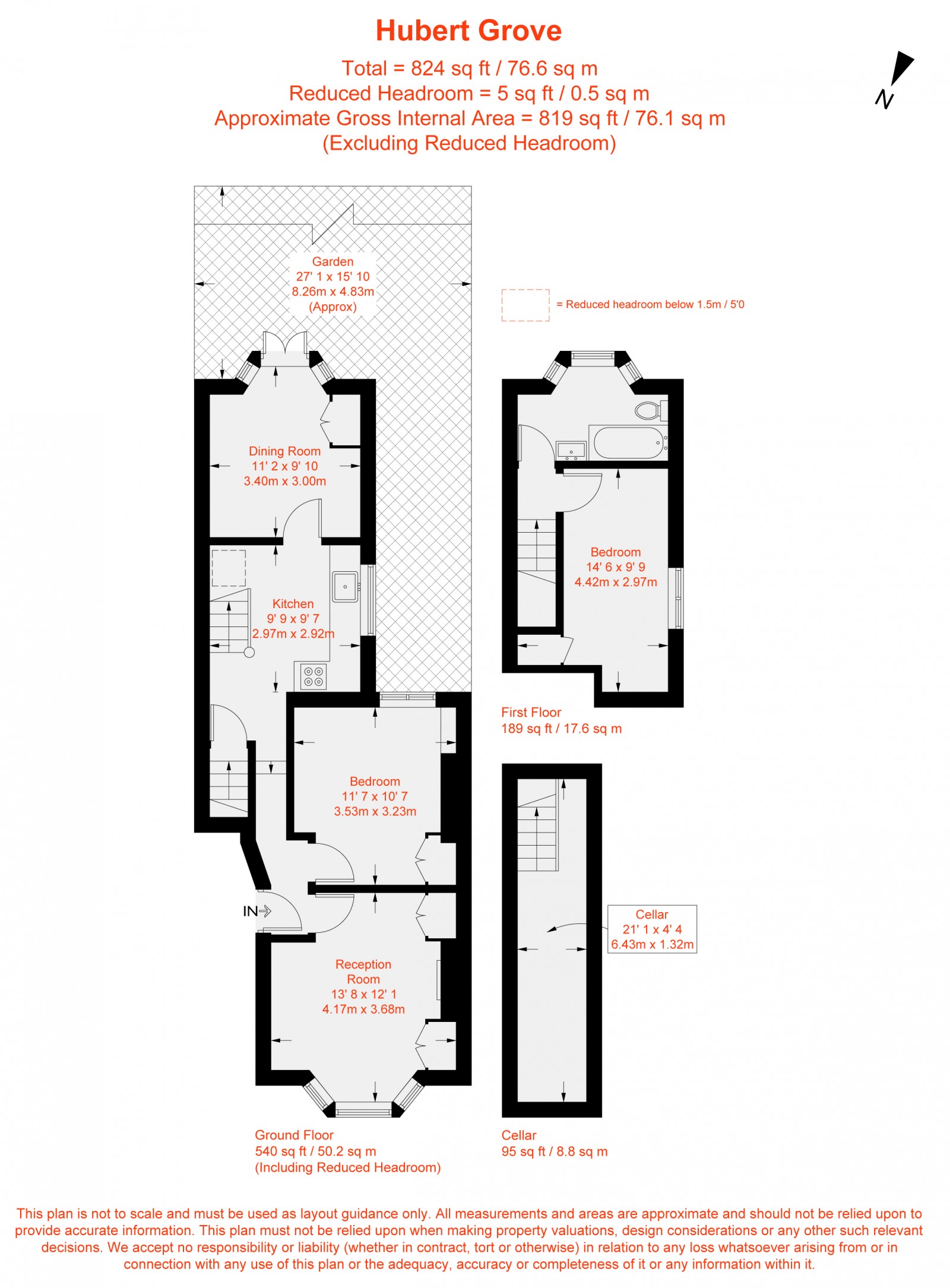 Floorplan for Hubert Grove, London, SW9