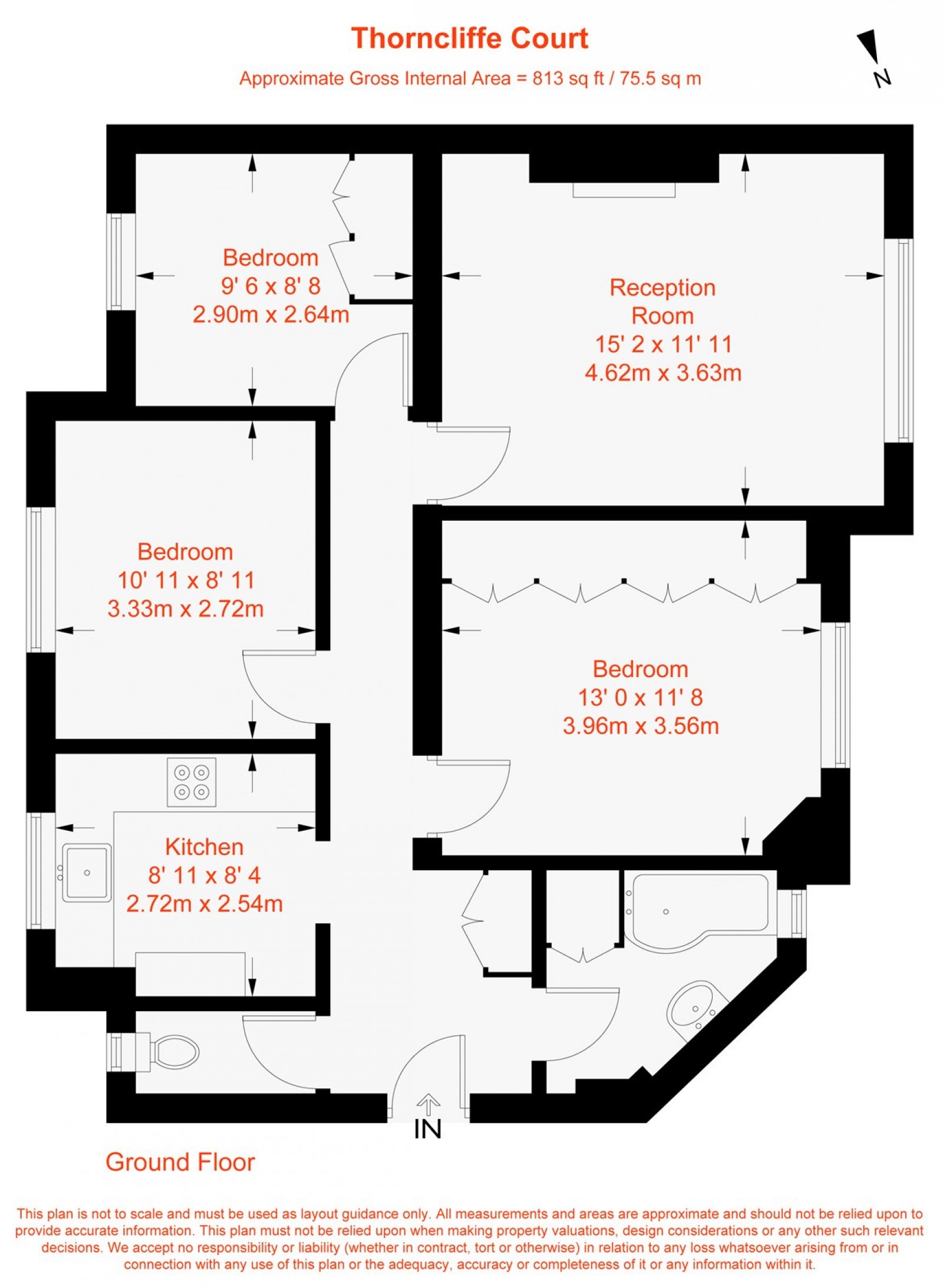 Floorplan for Thorncliffe Court, Kings Avenue, SW4