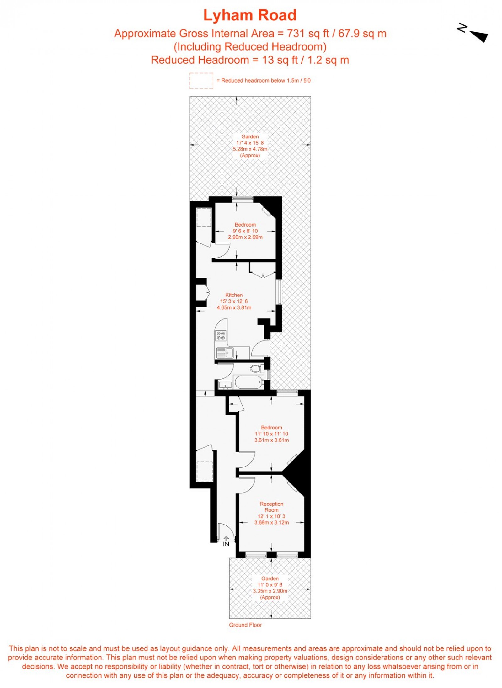 Floorplan for Lyham Road, Brixton, SW2