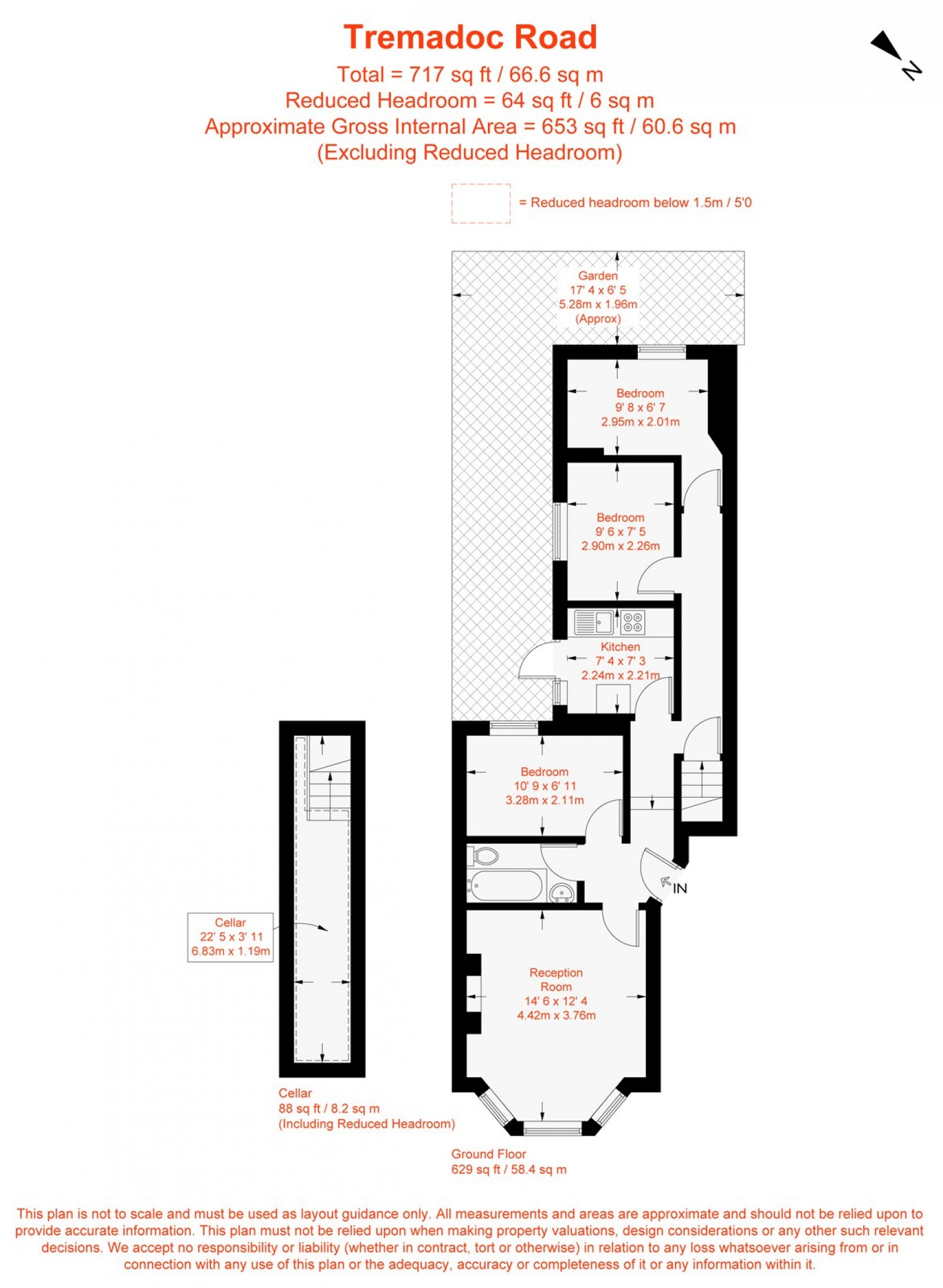 Floorplan for Tremadoc Road, London, SW4