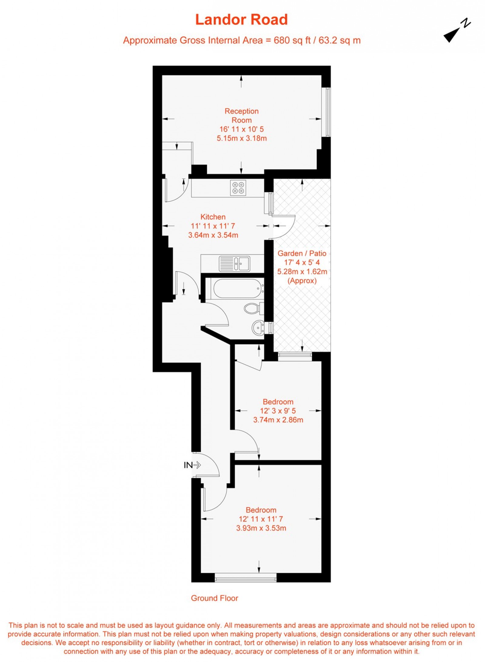 Floorplan for Landor Road, London, SW9