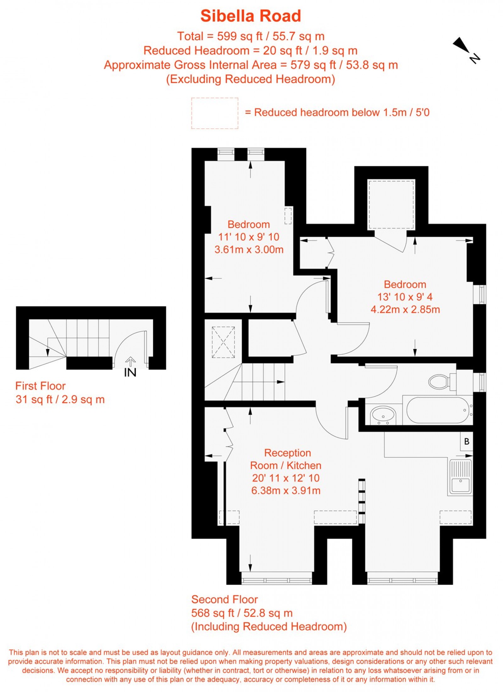 Floorplan for Sibella Road, London, SW4