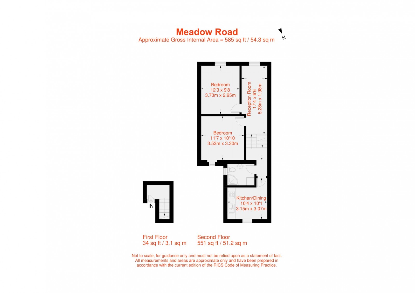Floorplan for Meadow Road, Stockwell, SW8