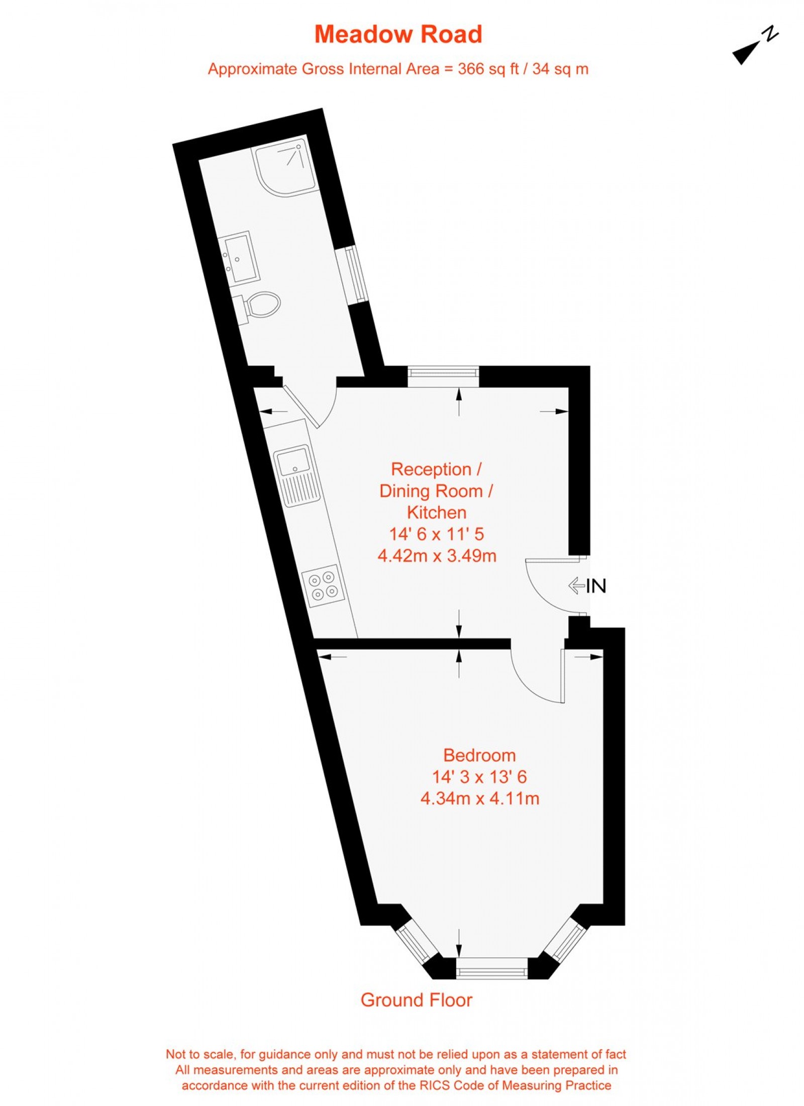 Floorplan for Meadow Road, Vauxhall, SW8