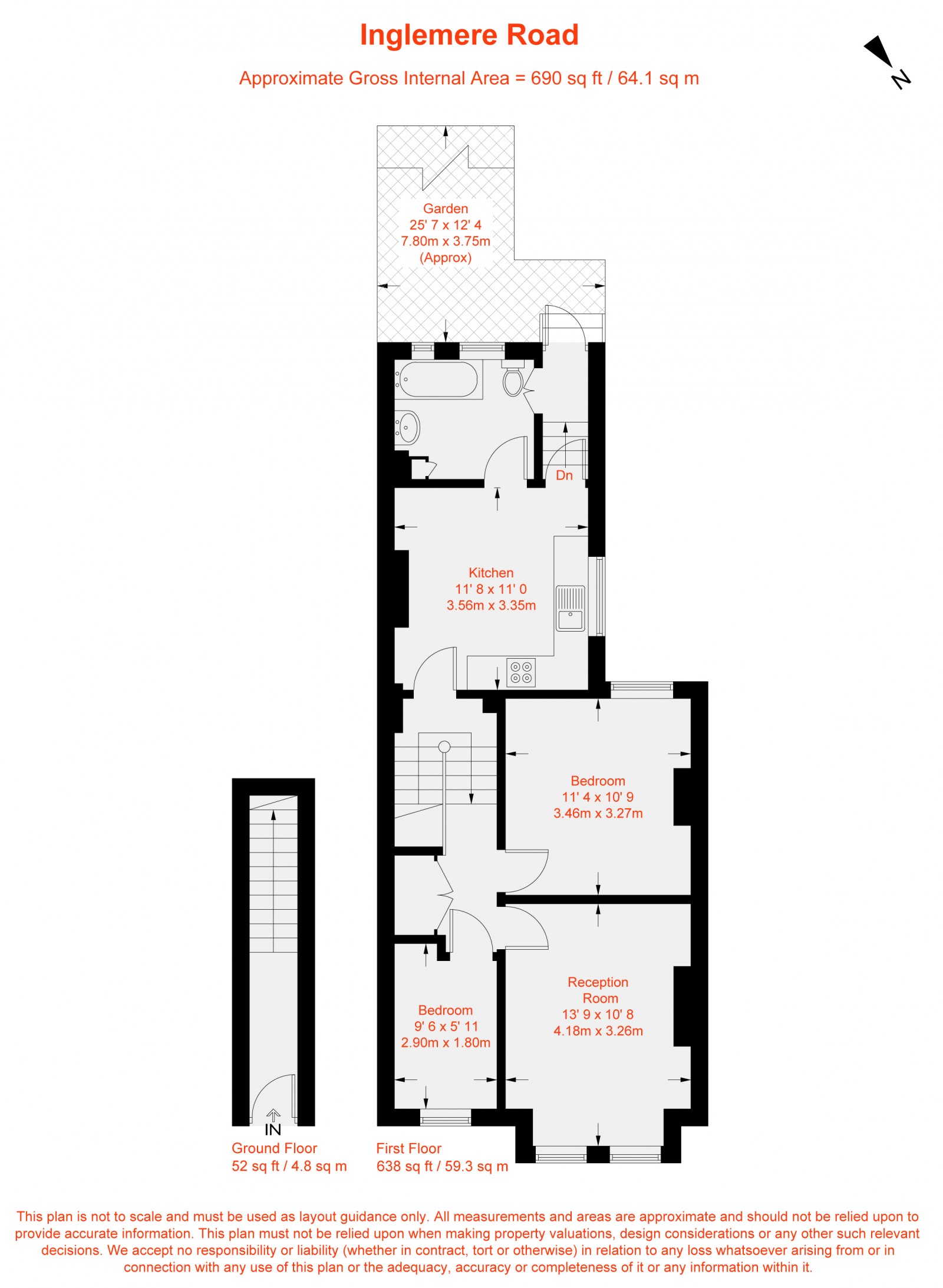 Floorplan for Inglemere Road, Tooting, CR4