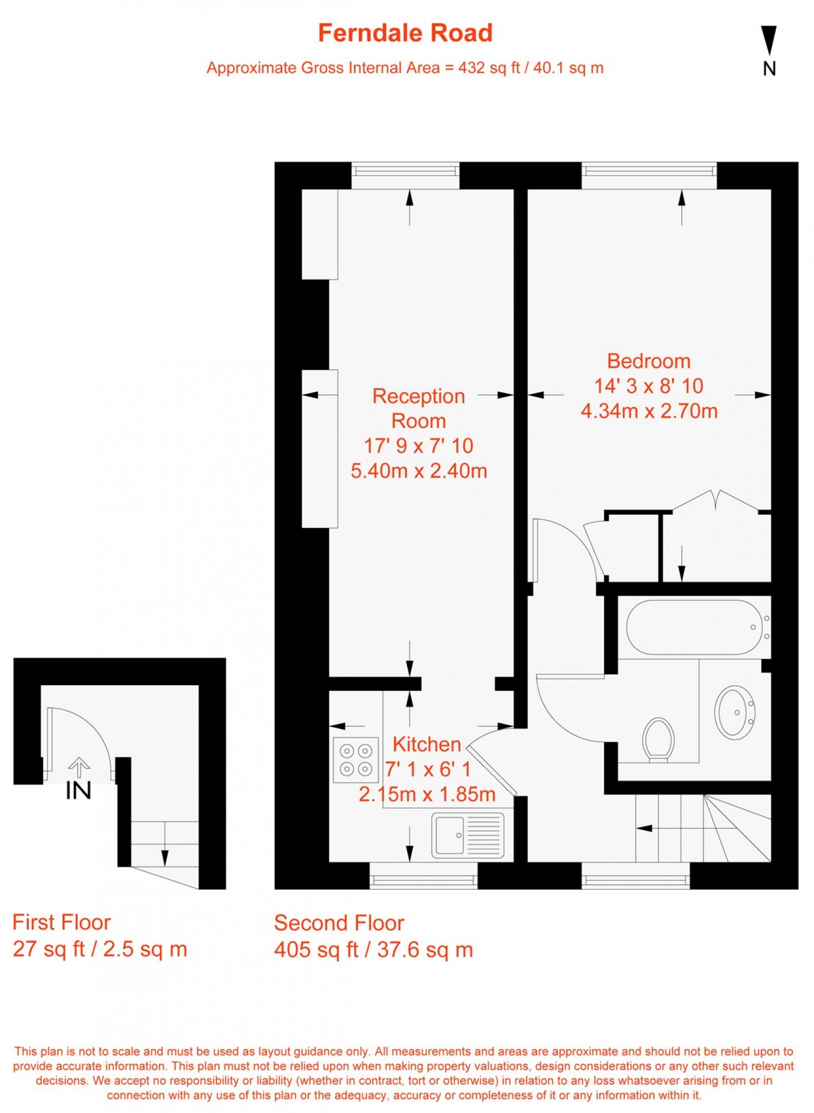 Floorplan for Ferndale Road, Clapham, SW4